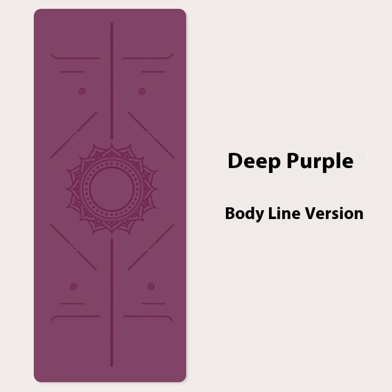Pu Rubber Natural Rubber Non-slip Body Line Fitness Yoga Mat