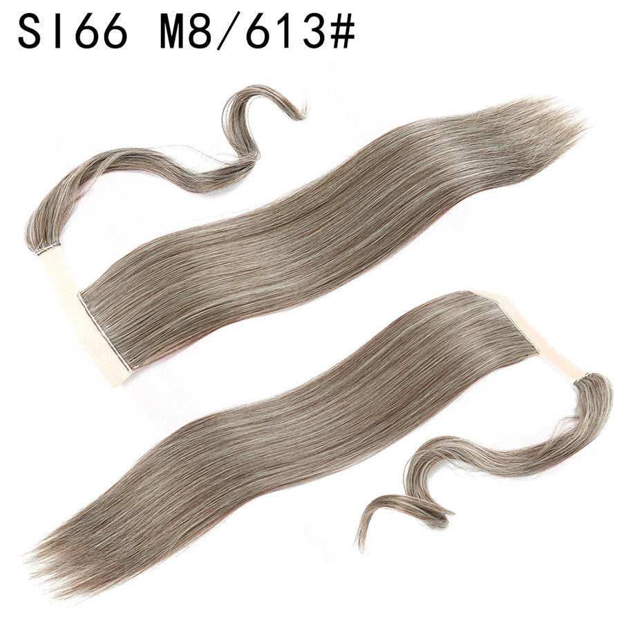 Long Straight Synthetic Wig With Headband For Womens Ponytail