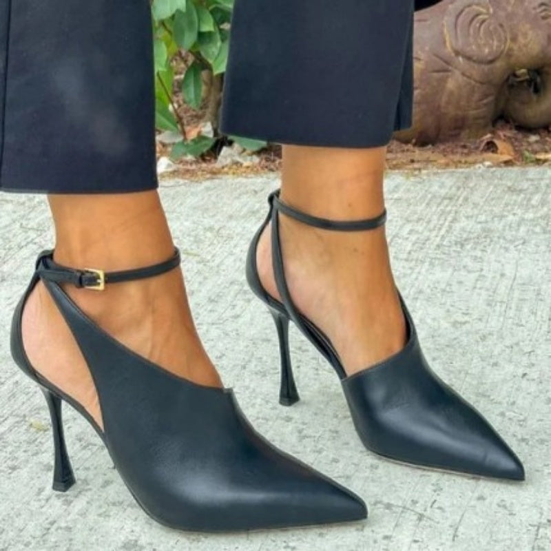 Sexy Thin Pointed Toe Toe Cap Hollow Elegant Women's Sandals
