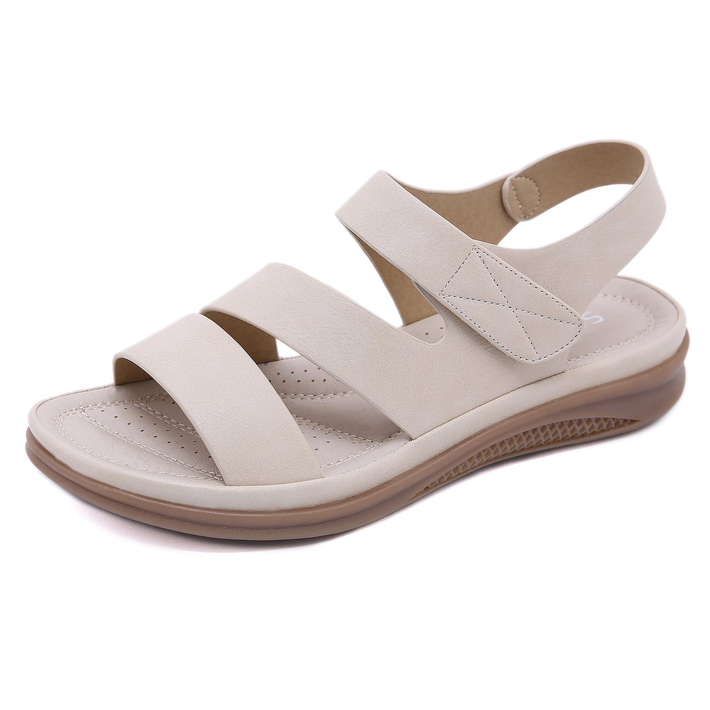 Sandals Women's Cross-border Casual Light Weight Plus Size Retro Slope Heel Comfortable