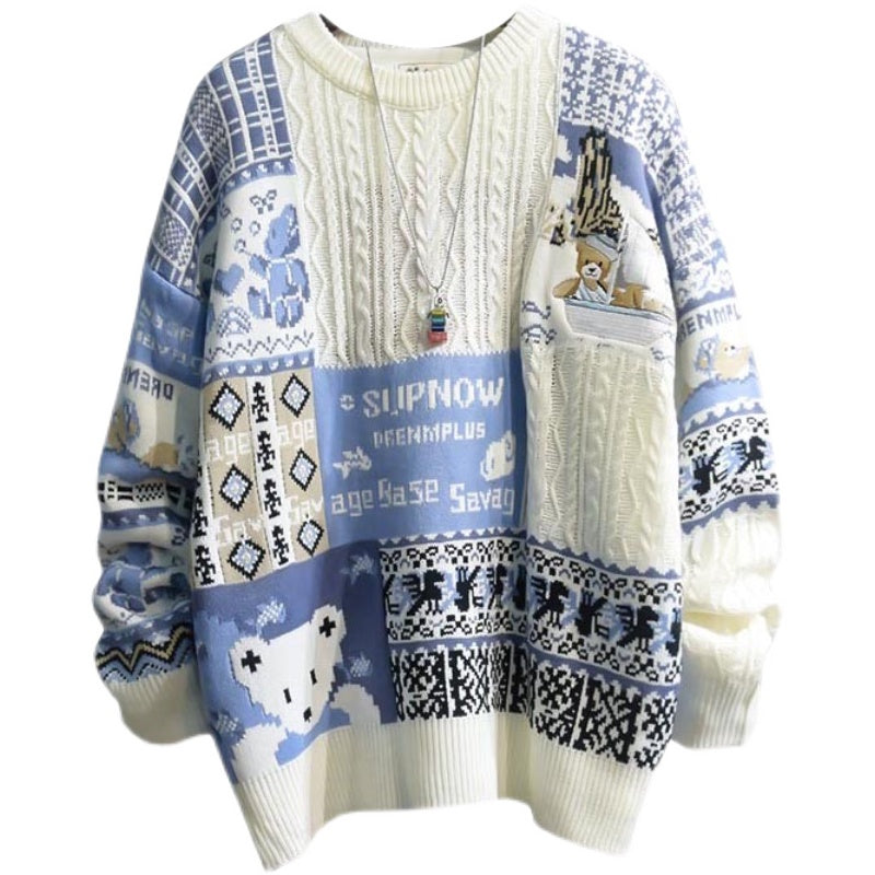 Sweater til mænd Vinter Tide Brand Rund Hals Pullover Sweater