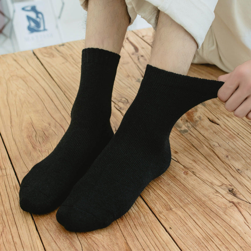 Men's Winter Terry Socks Super Thick Warm Mid Tube