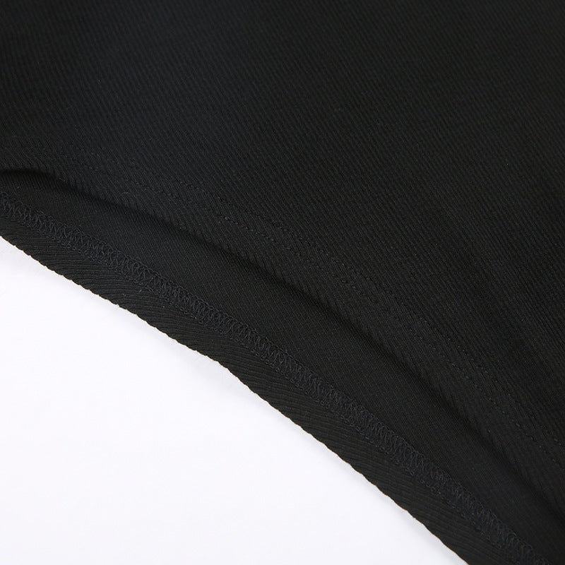 Stand Collar Thread Slim Solid Color Long Sleeve Bottoming Jumpsuit