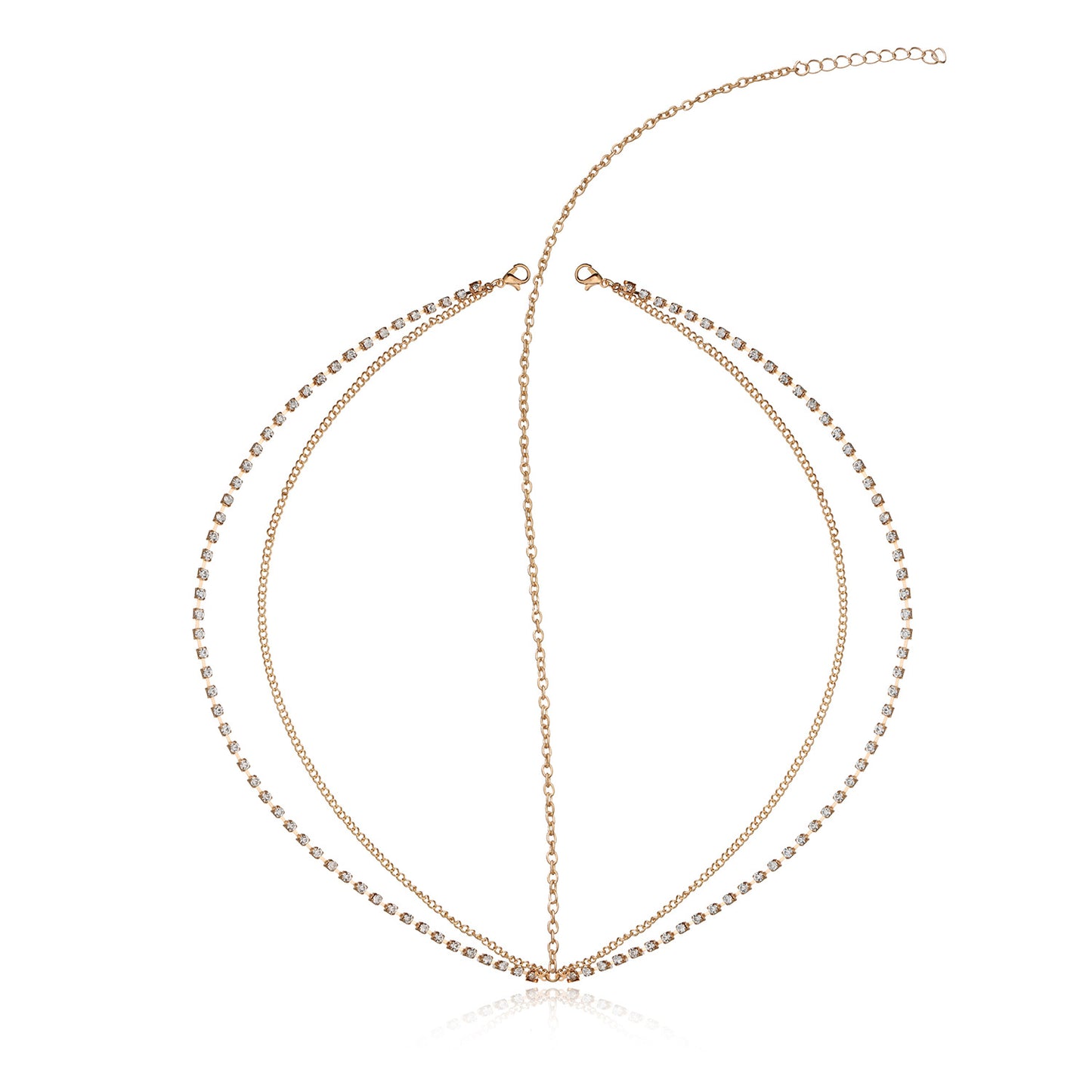 Bohemian Fan Metal Tassel Chain Rhinestone Headband