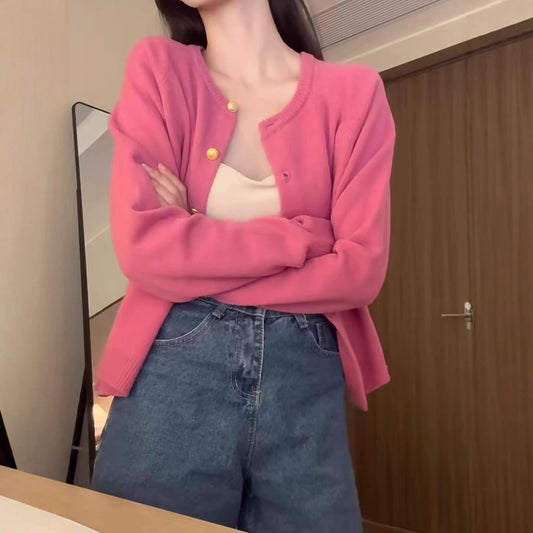 Niche Idle Style Knitted Women's Gentle Soft Glutinous Sweater Coat