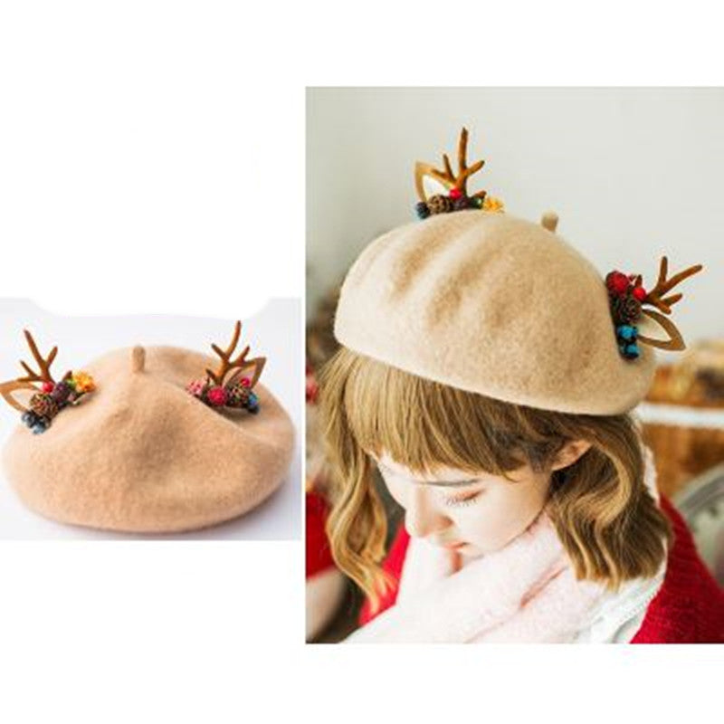Women's Fashion Handmade Flower Beret Hat