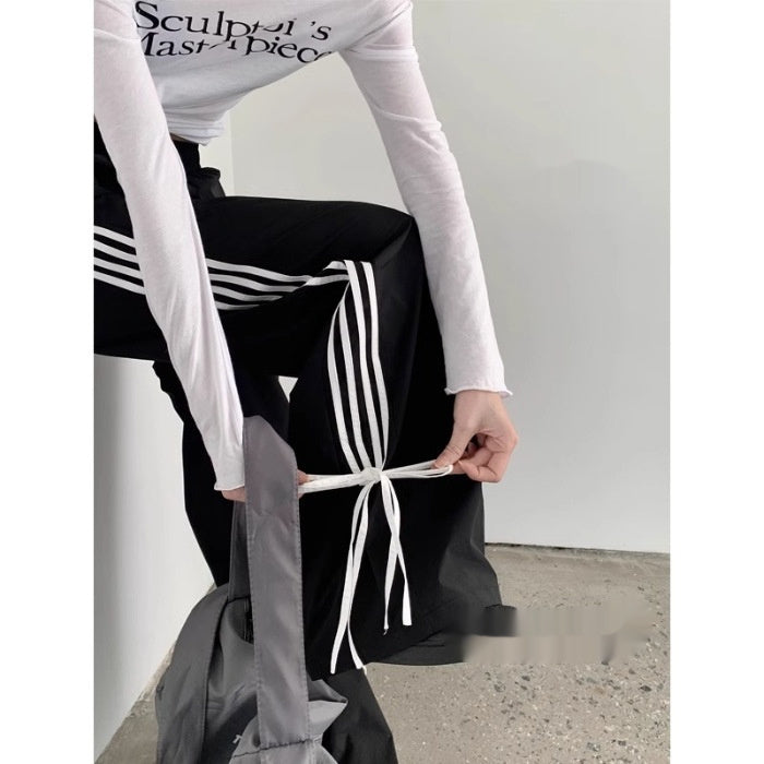 Patchwork Striped Bow Tie Women
