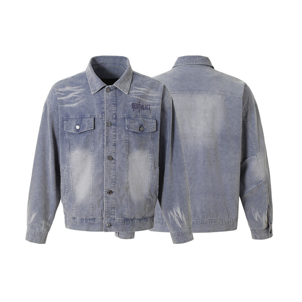 Punk Distressed Niche Corduroy Jacket Jacket