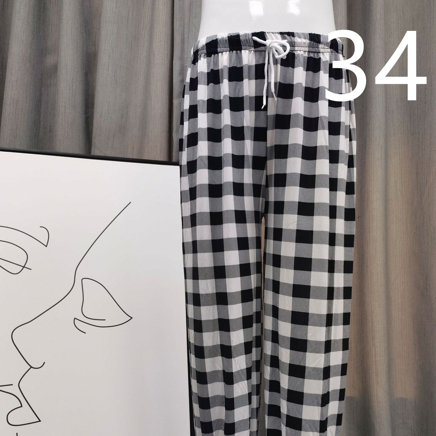 Women's Loose Drawstring High Waist Lantern Slacks