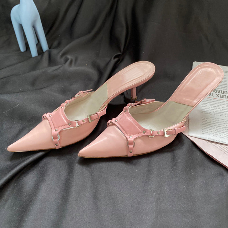 RareLace-Up Muller Vintage Pointed-Toe Shoes