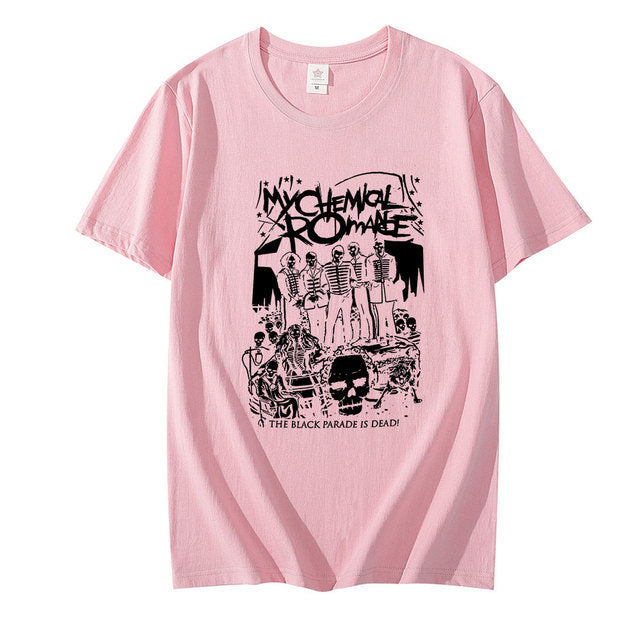 Punk Harajuku Dark Loose Vintage Top Couple T-shirt Short Sleeve