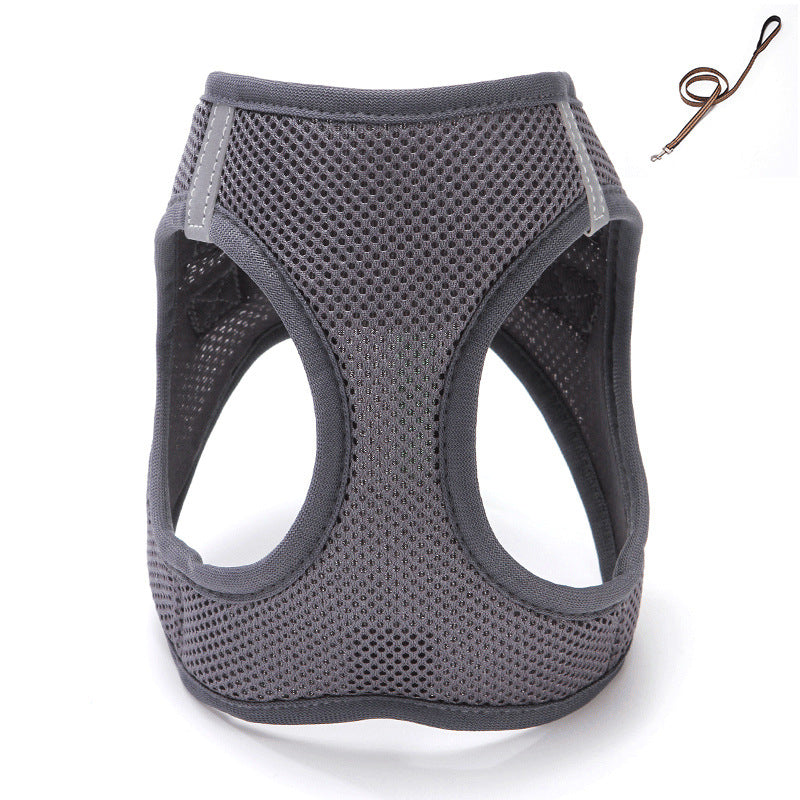 Cat Pulling Rope Vest-style Slip Dogs And Cats Rope Pet Outing Mesh Cat Leash