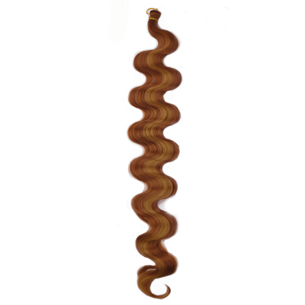 European And American Style Wig Wine Red Big Wave Chemical Fiber Braided Hair Crochet Hair Extension