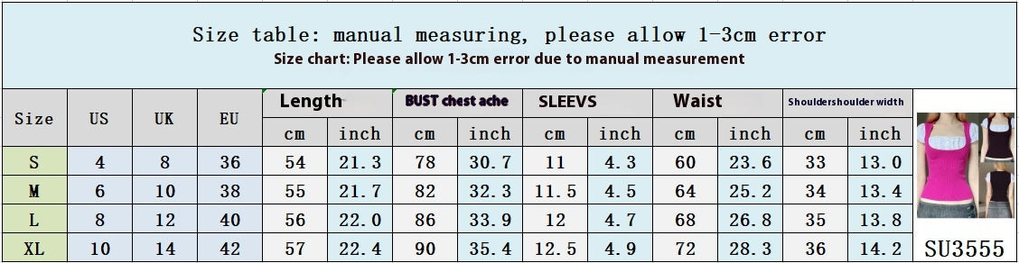 Women's Square Collar Lace Patchwork Knitted Short Sleeve