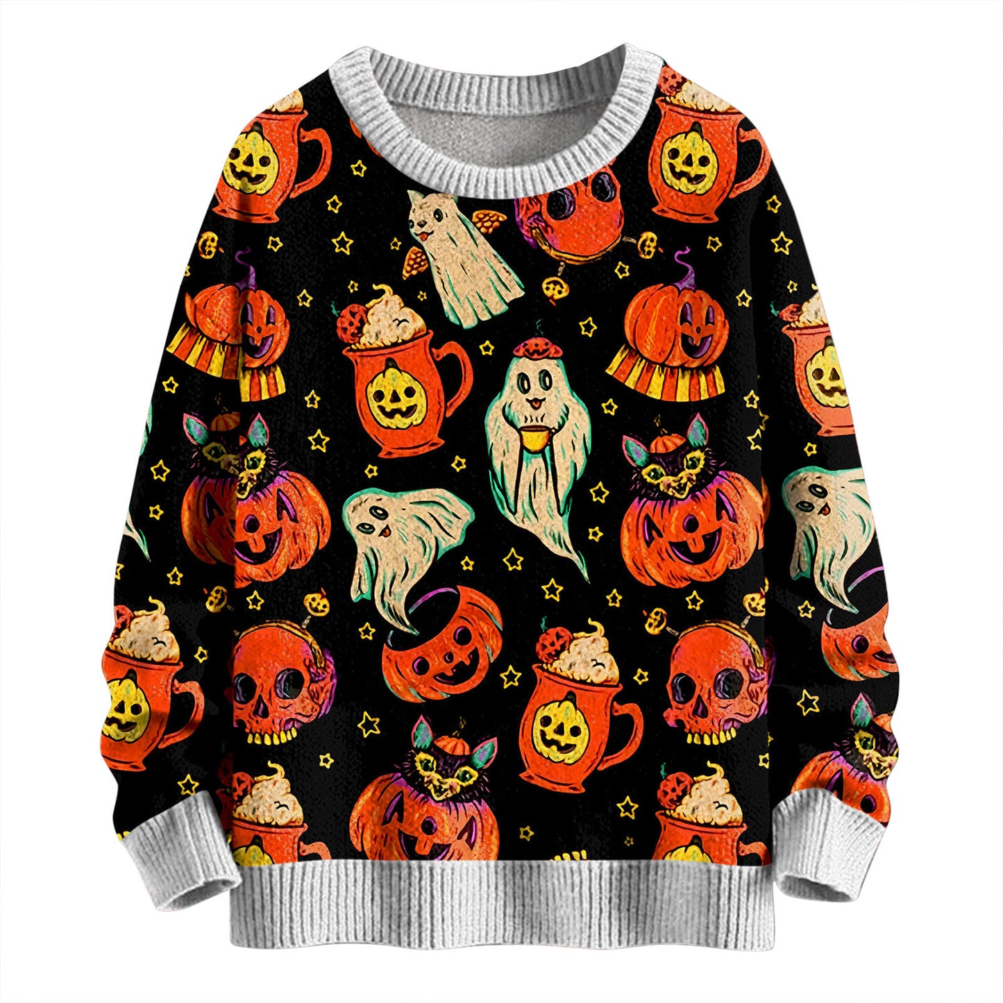 Printed Men's And Women's Round Neck Sweater