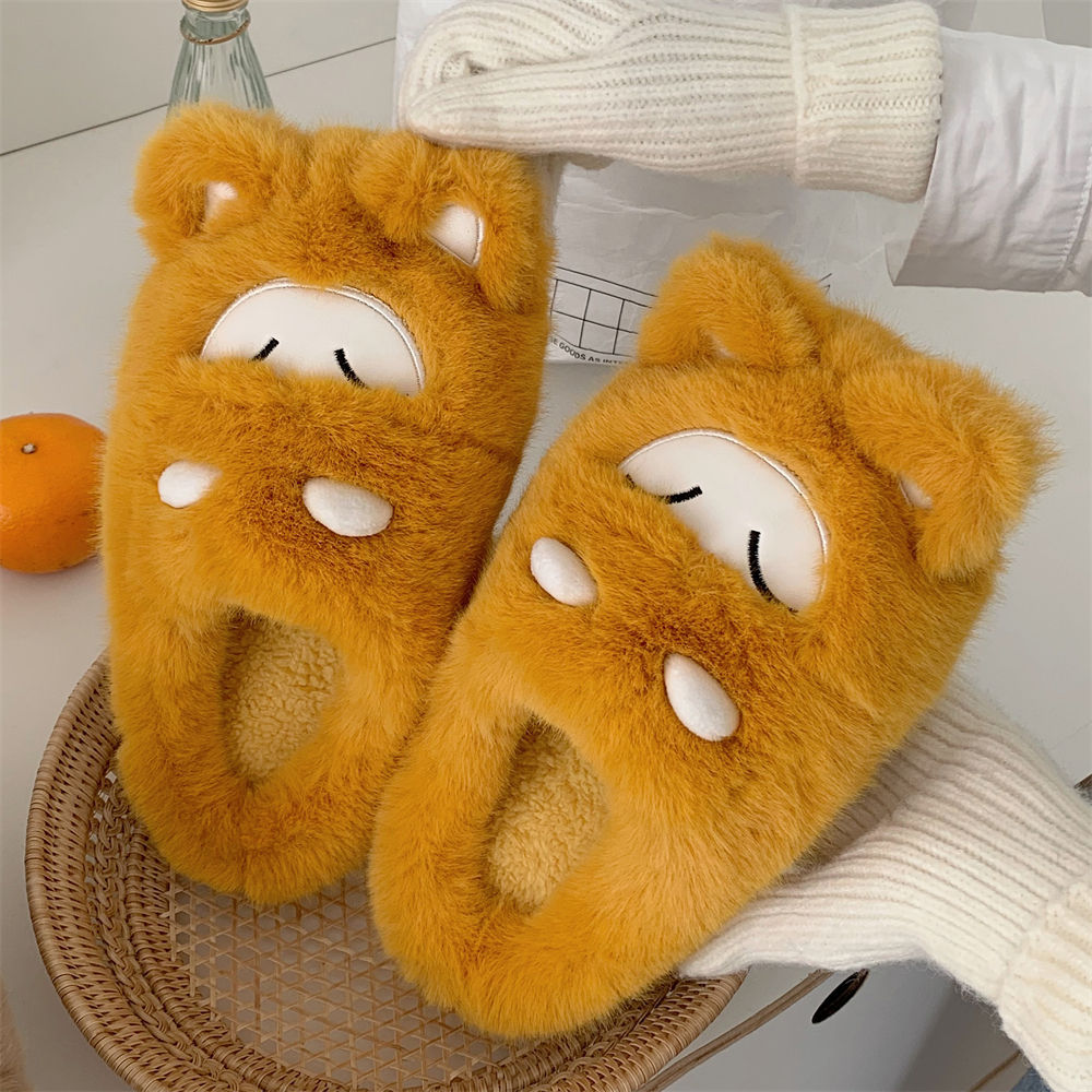 Women's Fashion Casual Plush Wrapped Head Cotton Slippers