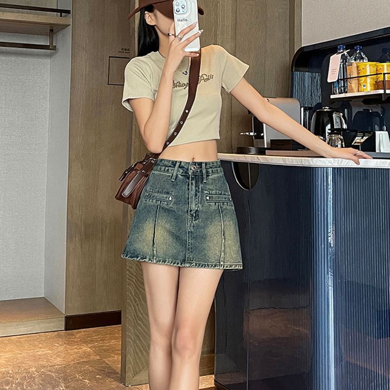 Plus-size Denim Skort For Women Summer Shorts