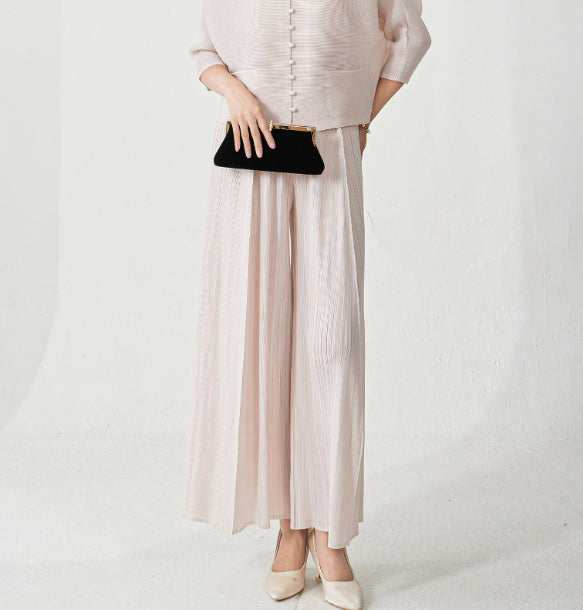 Two-piece Stylish And Slim-fit Top And Pants Set