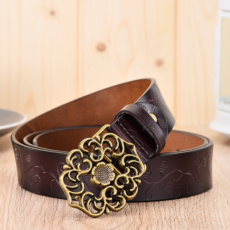 Women's Wide Simple Student Korean Style Fashion Casual Pants Belt