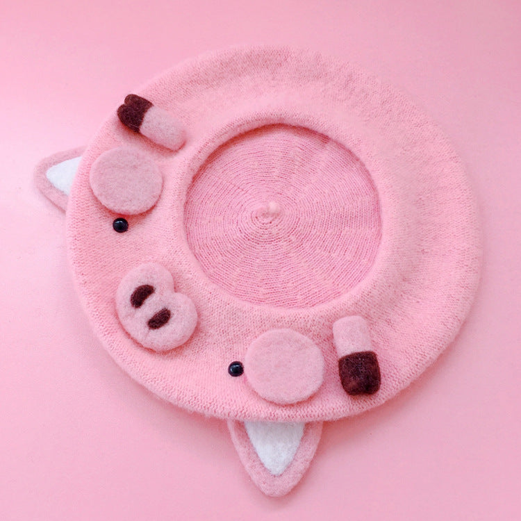 Exquisite Pig Girl Handmade Bud Hat