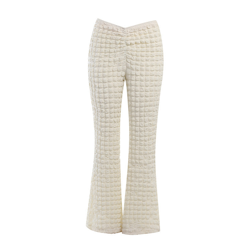 Jacquard Knitted Casual Pants Micro Speaker