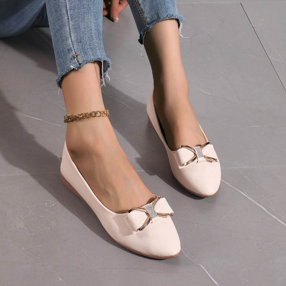 Fashion Bowknot Soft Bottom Large Size Casual Shoes