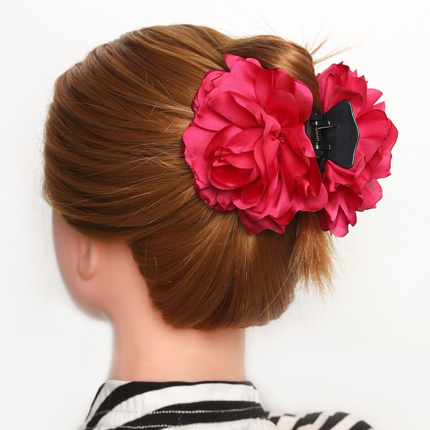 Female Minimalist French Satin Camellia Large Gripper