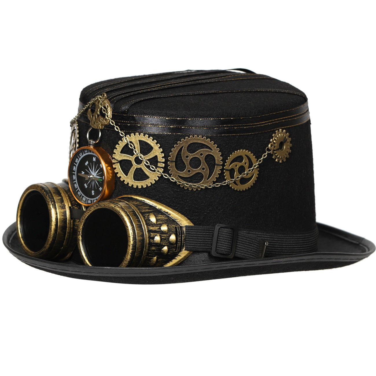 Steampunk Goggles Compass Pirate Wind Denim Topper