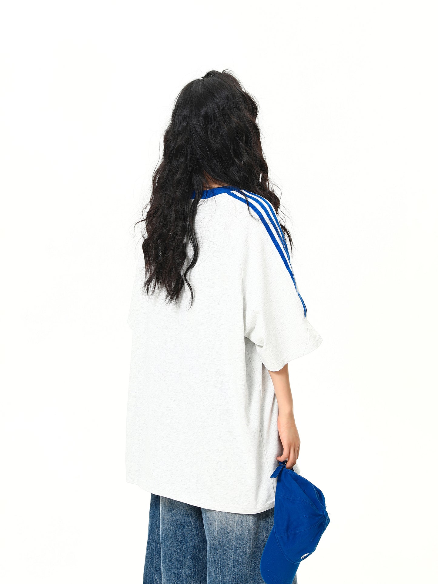 Retro Color Contrast Patchwork Design Short-sleeved T-shirt For Women