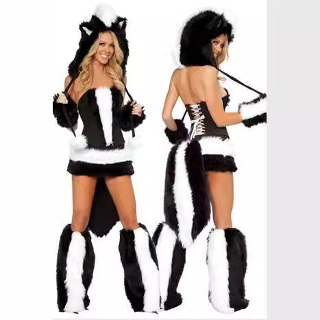 Winter Thickened Animal Panda Custume For Lead Dancer Female
