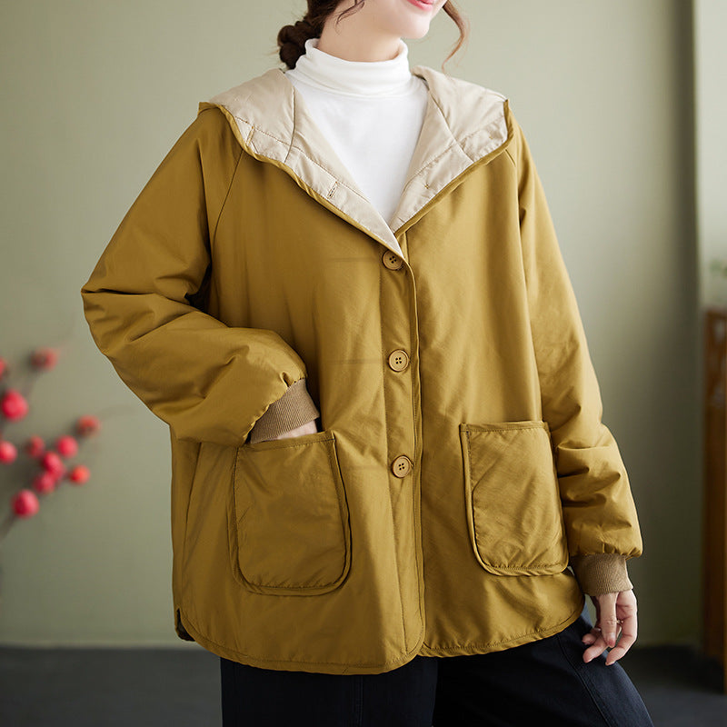 Loose Slimming And Fashionable Cotton-padded Coat