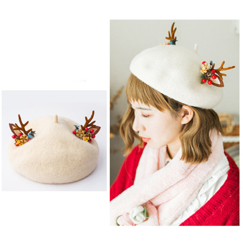Women's Fashion Handmade Flower Beret Hat