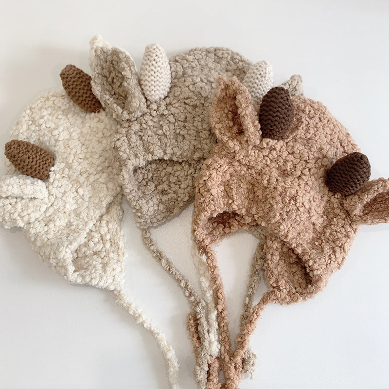 Little Sheep Horn Baby Hat Autumn And Winter Infant Earmuffs Hat
