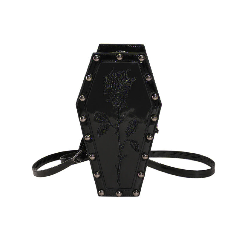 Gothic Style Halloween European And American Dark Personality Ghost Coffin Shoulder Bag