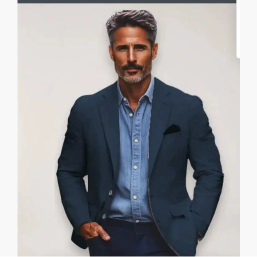 Men's Jacket Commute Leisure Printed Double Button Suit Jacket