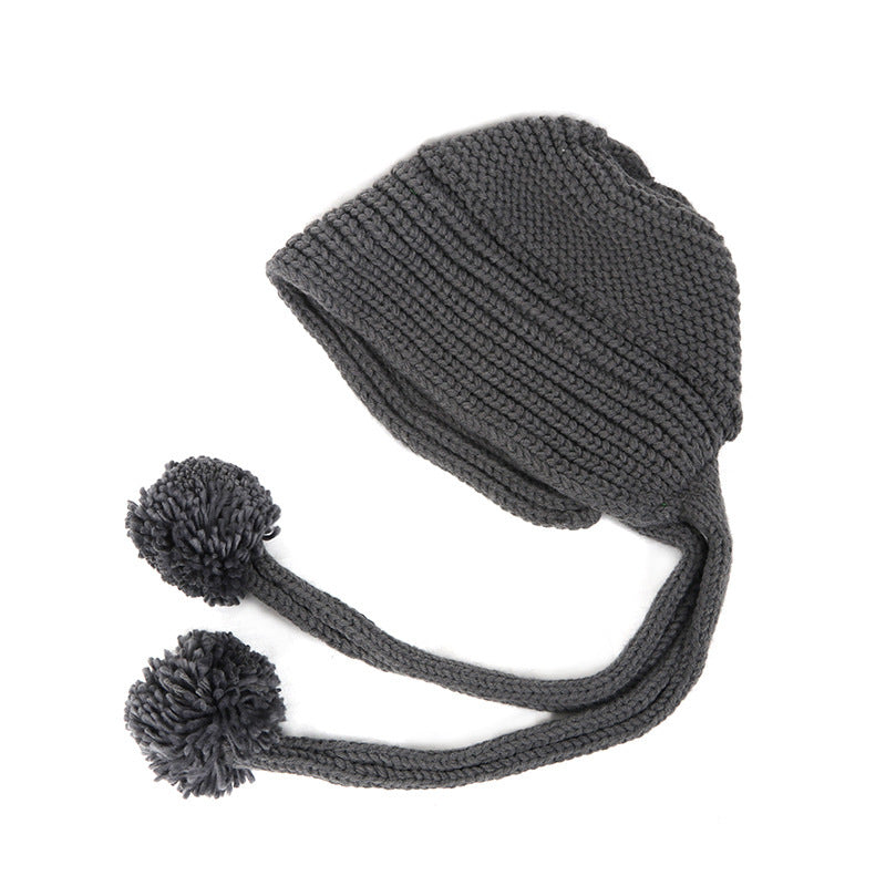 Women's Hand-knitted Long Lace-up Soft Girl Beanie Hat