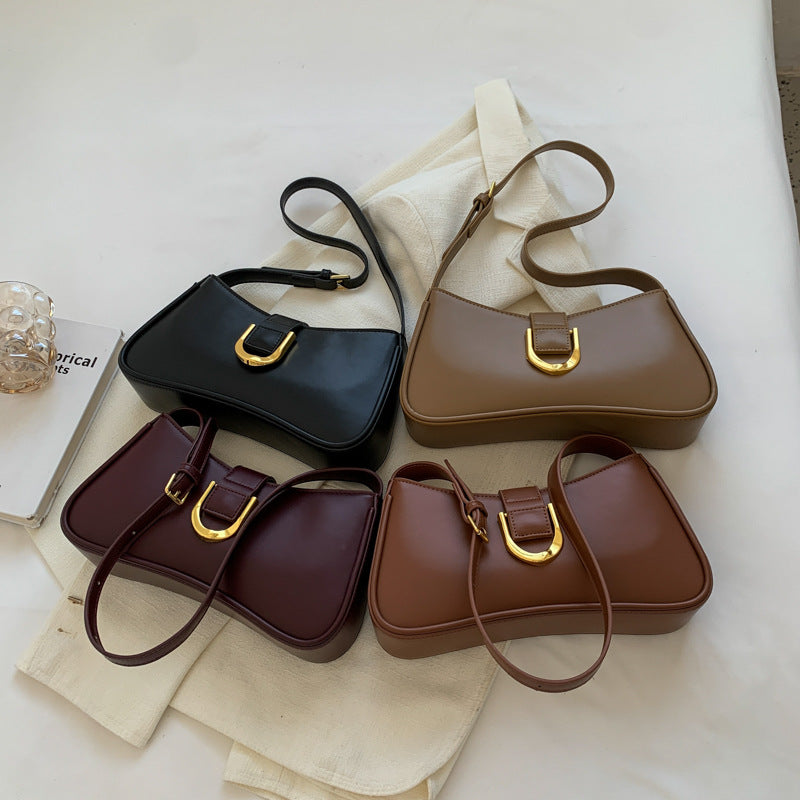 Small Bag Women's Bag Niche Design One Shoulder Underarm Bag Baguette Bag Ladies Backpack