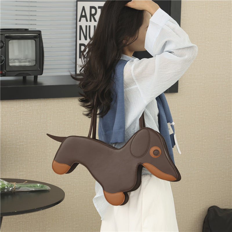 Sausage Dog Vintage Portable Shoulder Bag