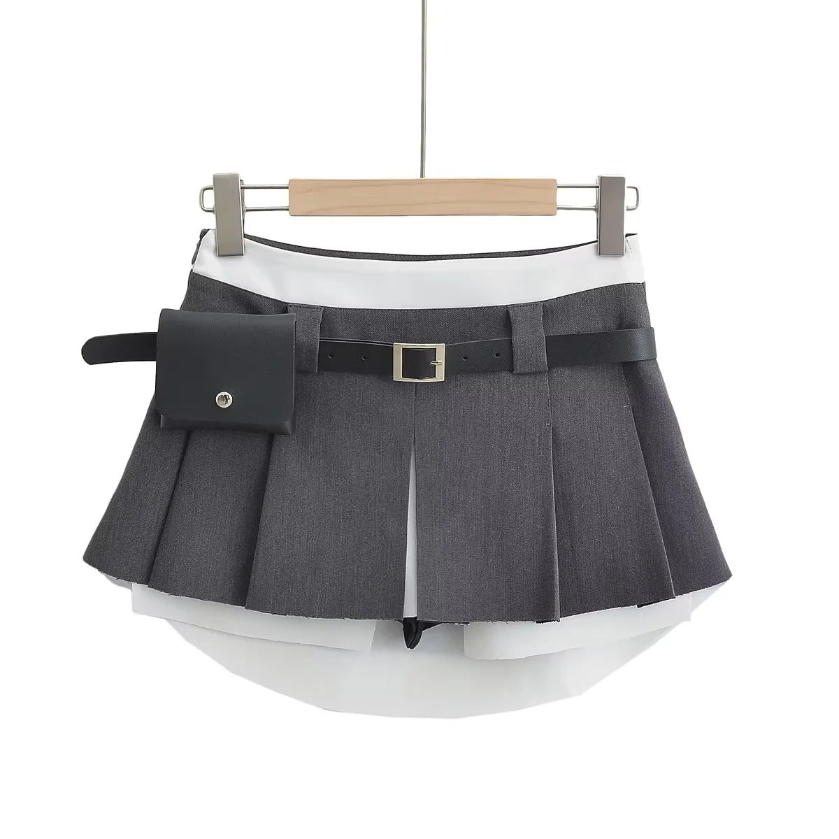 Low Waist Skirt Retro Hip-wrapped Pleated Skirt