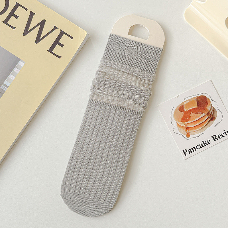 Japanese Ultra-thin Love Embroidery Loose Socks