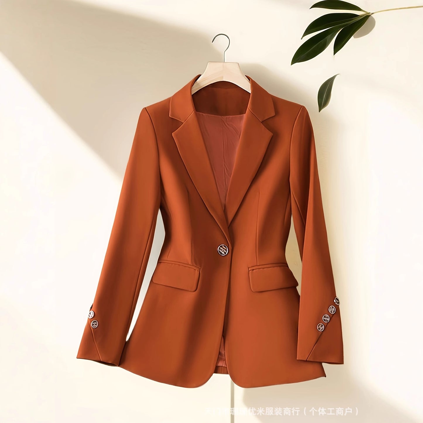 Fashion Long Sleeve Women's Suit Jacket Fashion Buttons