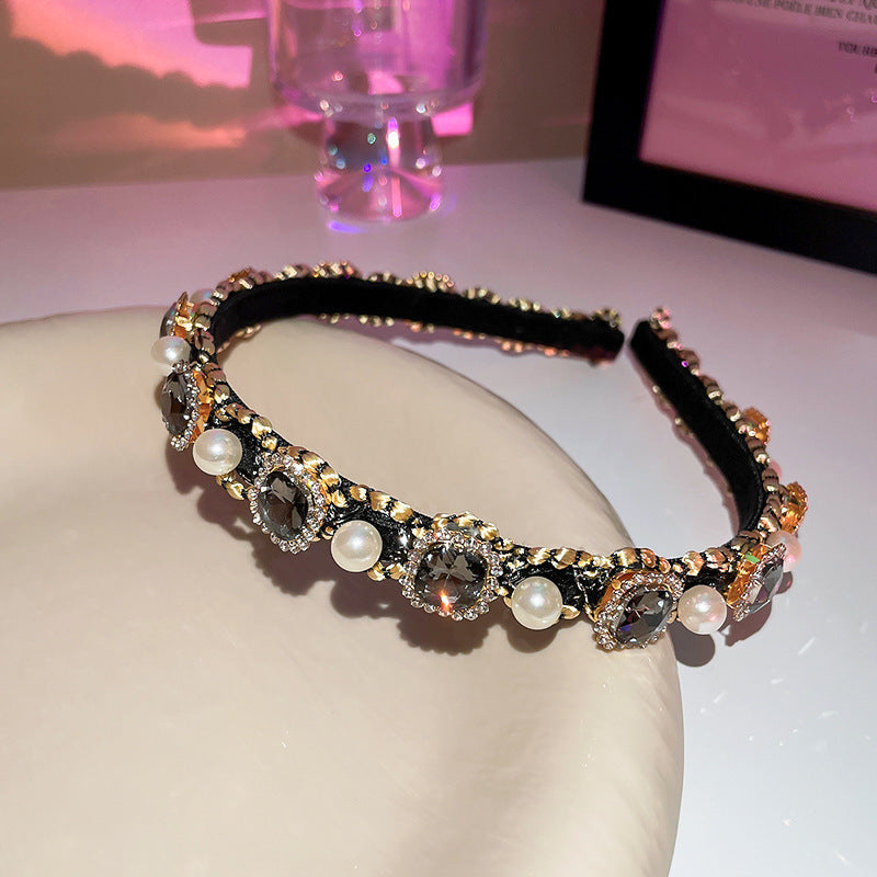 Circle Square Diamond-laid Headband Fashion Personality