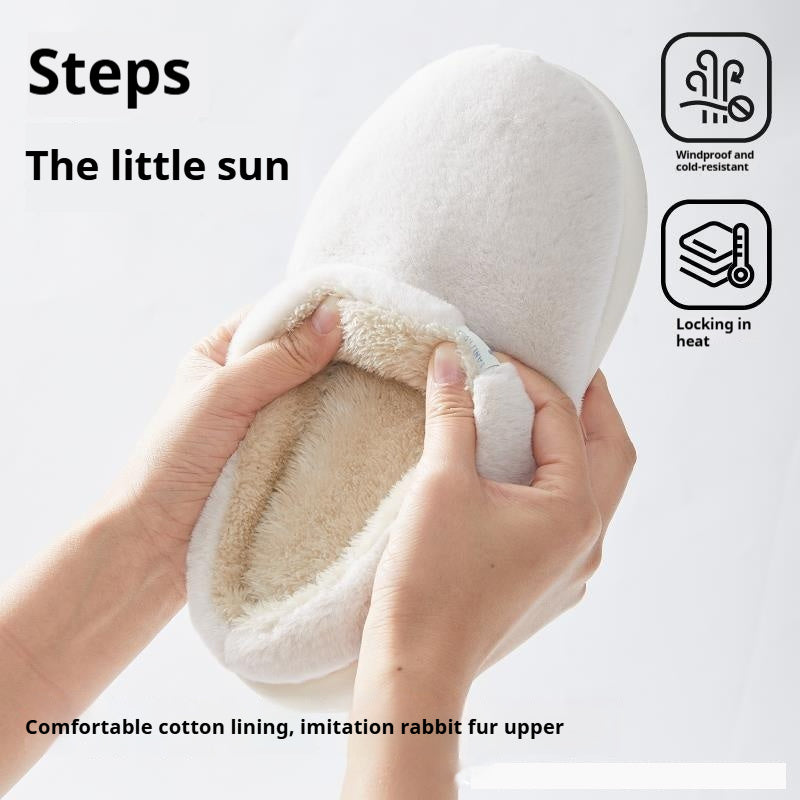 Indoor Odor Proof Plush Slippers With Anti Slip Properties