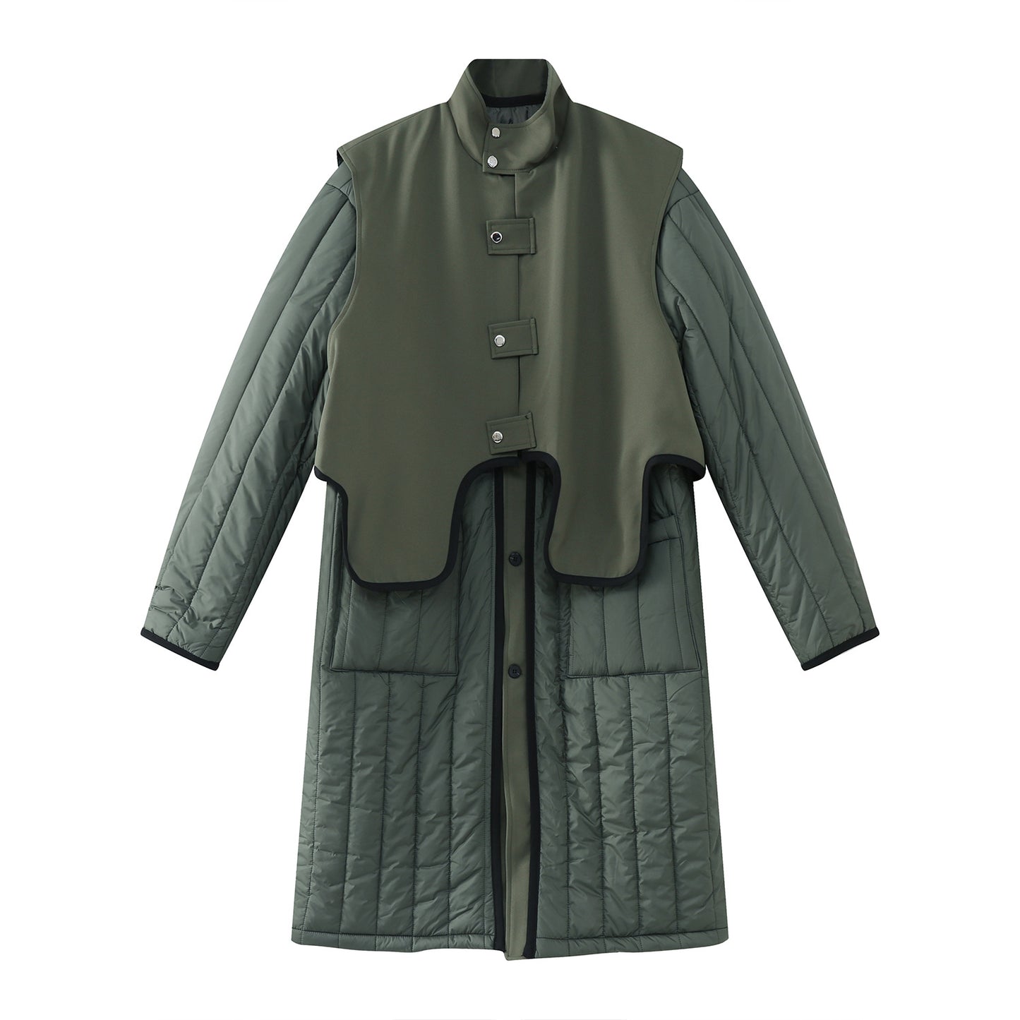 Men's True Two Piece Detachable Mid Length Jacket