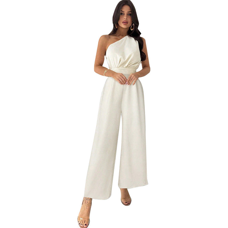 Fashionable And Chic Off-shoulder Sleeveless Jumpsuit