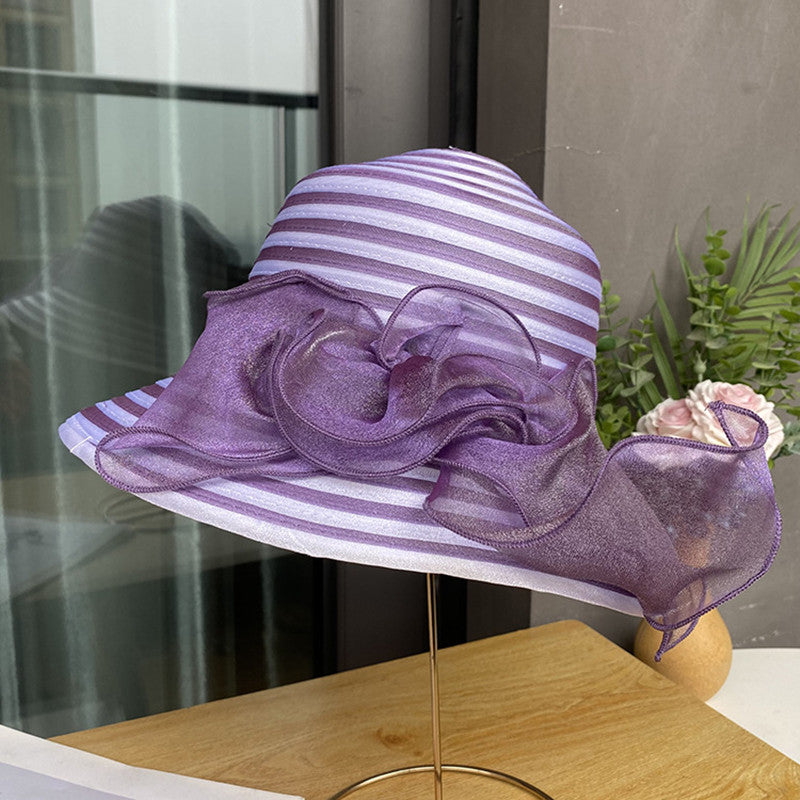 Ribbon Butterfly Basin Hat Ladies UV Protection