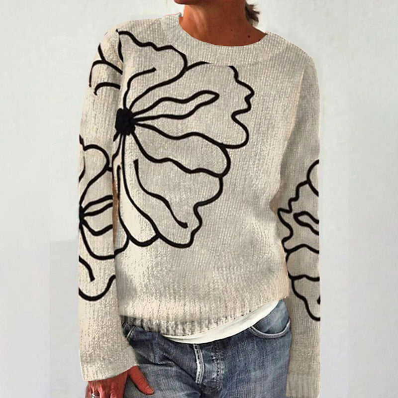 Round Neck Soft Sweater Casual Coat Sweater