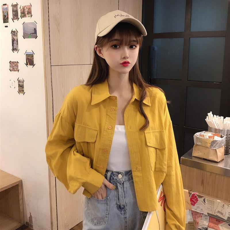 Korean Style Loose Long-sleeved Shirt Student All-match Blouse
