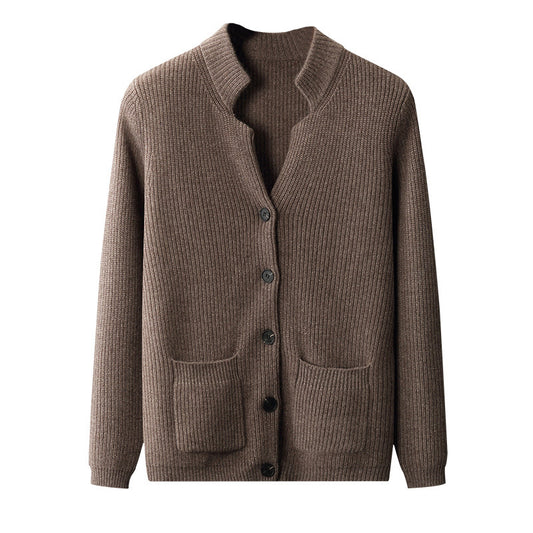 Herre Løs Afslappet Sweater Cardigan Jakke
