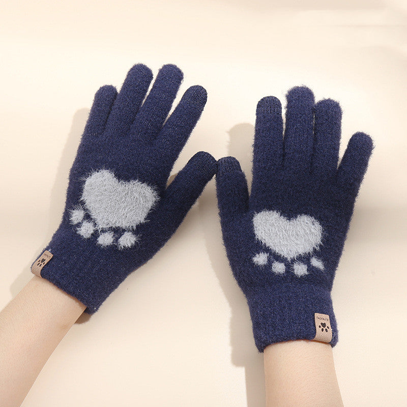 Touch Screen Cat Claw Warm Gloves